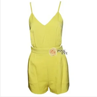 

The new 2017 European and American backless sexy conjoined shorts Jumpsuits