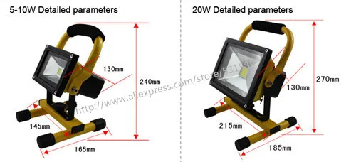 5PCS Portable 20W Rechargeable LED Floodlight AC 85-265V Waterproof Emergency Light Camping Outdoor Lighting Lamps | Лампы и освещение