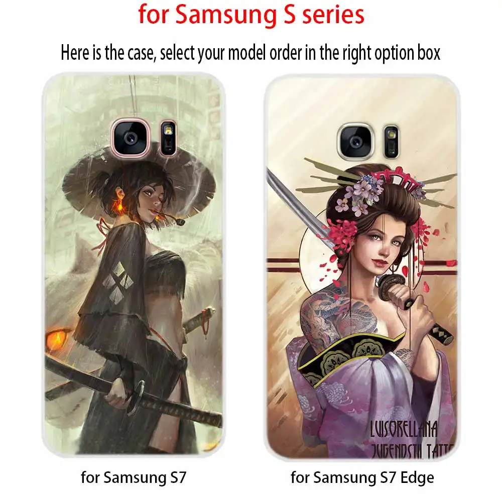 Чехол для телефона с рисунком Samsung Galaxy S8 S9 S10 S20 S21 Plus чехол S10E S7 Edge Uitra Япония