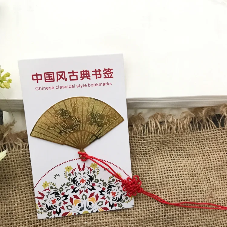 6 шт./лот Китайская классическая стильная металлическая Закладка Merlin бамбуковая