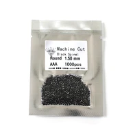 hot sale 1mm 3mm black spinel black nano black cz gemstone