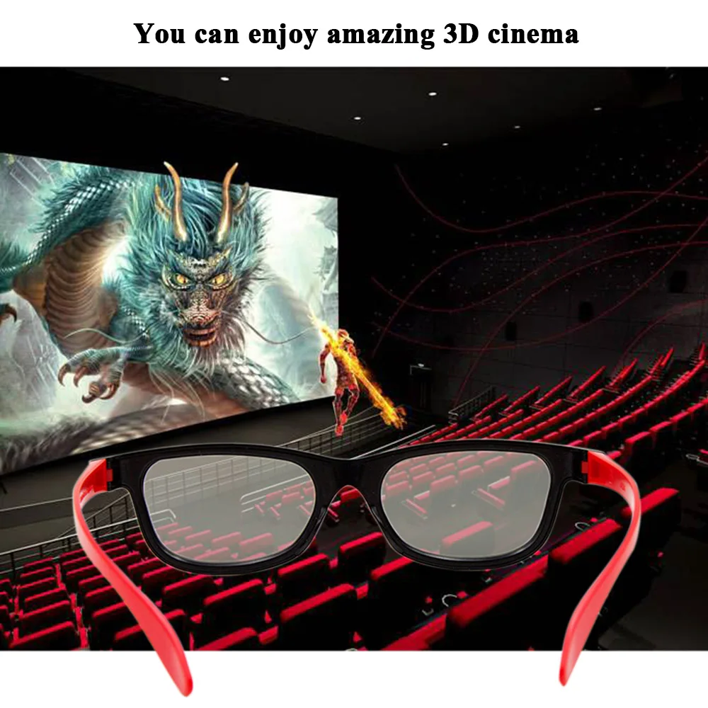 G66 Пассивные 3D очки Портативные поляризованные линзы для кинотеатра легкие