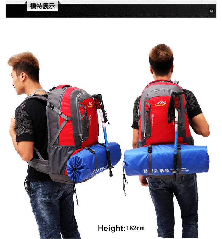 

60L Backpacks For Hiking Climbing Bags Outdoor Sport Waterproof Nylon Bag Hiking Camping Travel Backpack Rucksack Computer Bags