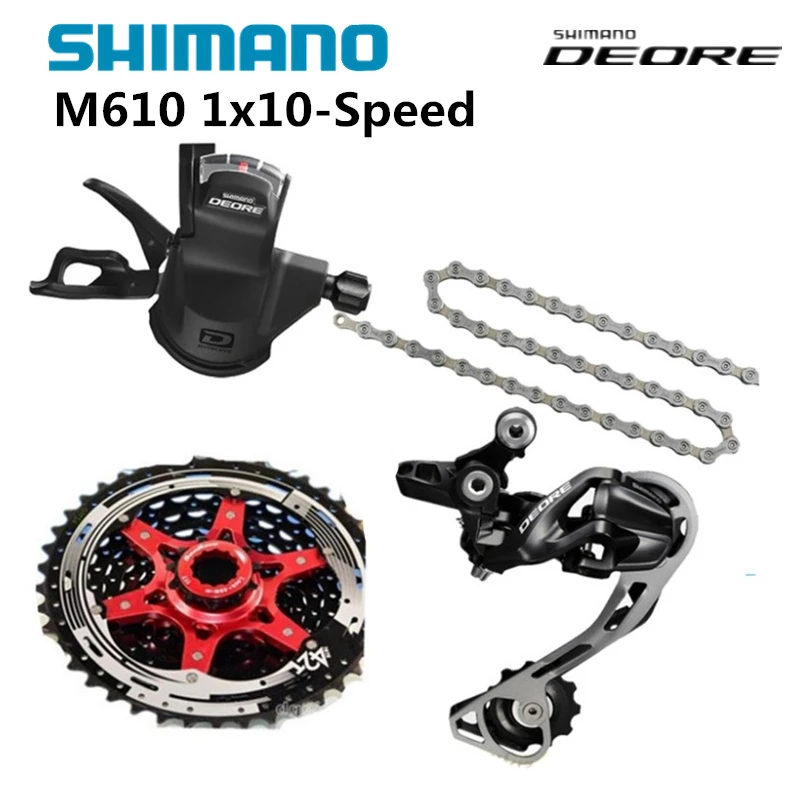 Велосипедный набор скорости DEORE M610 1x10S 10S MTB с рычагом переключения передач задним