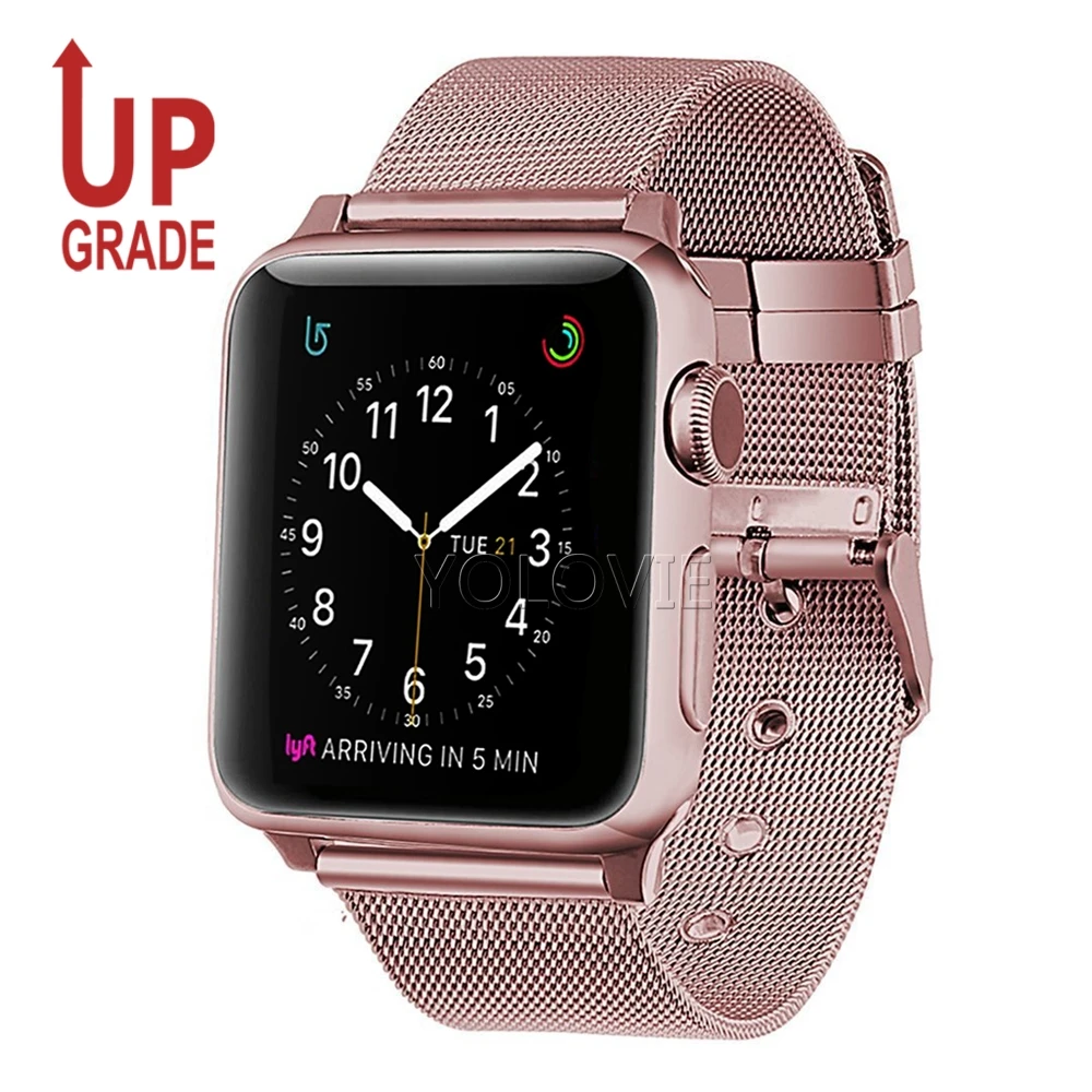 Metal Loop Stainless Steel iWatch Band With Classic Buckle Replacement Strap for Apple Watch Series 5/4/3/2/1 38 42 40 44mm | Аксессуары