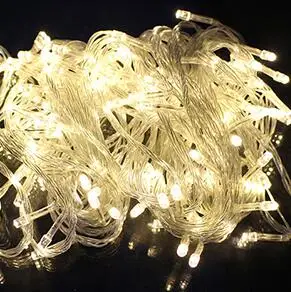 Warm white light 10 м/20 м возможностью погружения на глубину до 30 м 50 м 100 м светодиодный светящиеся гирлянды светильник для патио рождественское свадебное украшение AC220V 110V для дома и улицы светильник гирлянда - Испускаемый цвет: Warm white light