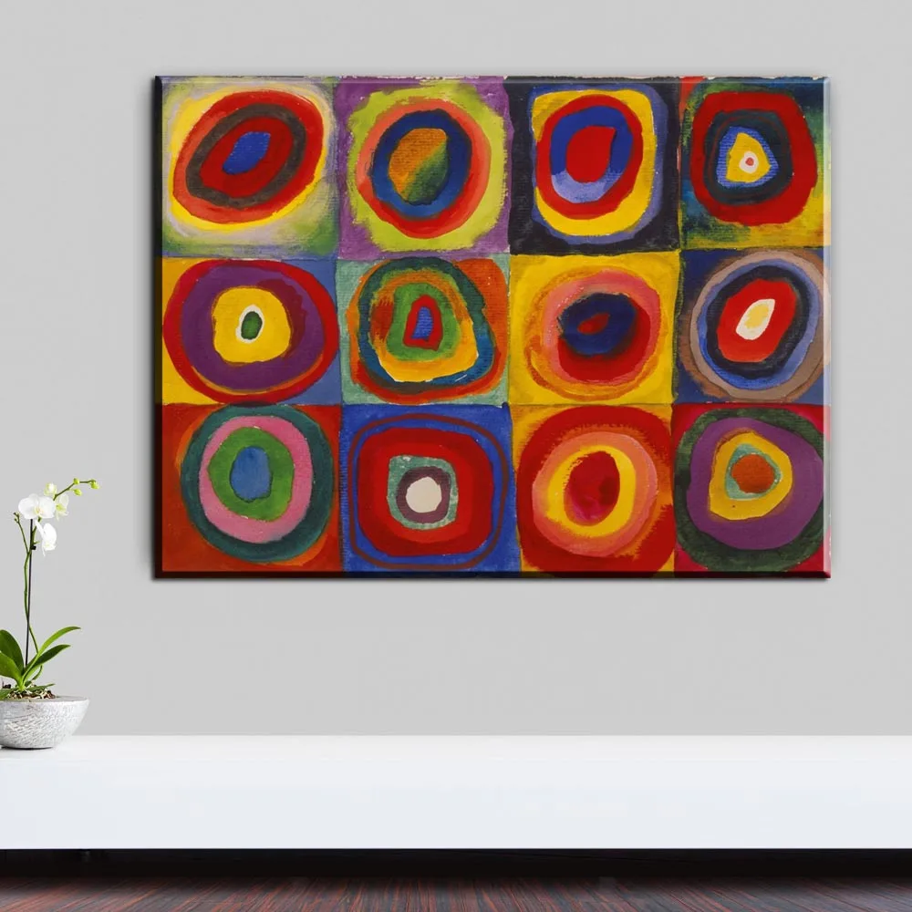 Xdr598 WASSILY KANDINSKY композиция № 8 1923 настенная краска картина для дома декоративное