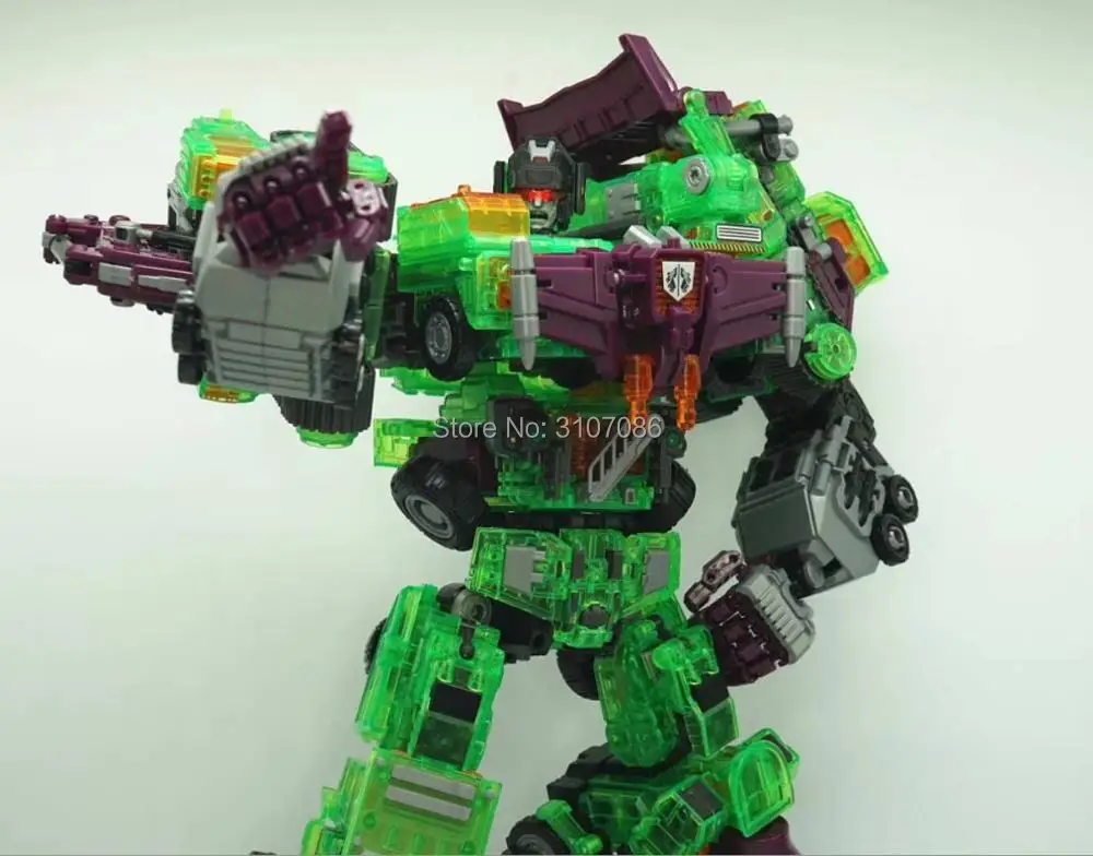 NBK Devastator 6в1 прозрачный набор бульдозер скребок гравитационный крюк