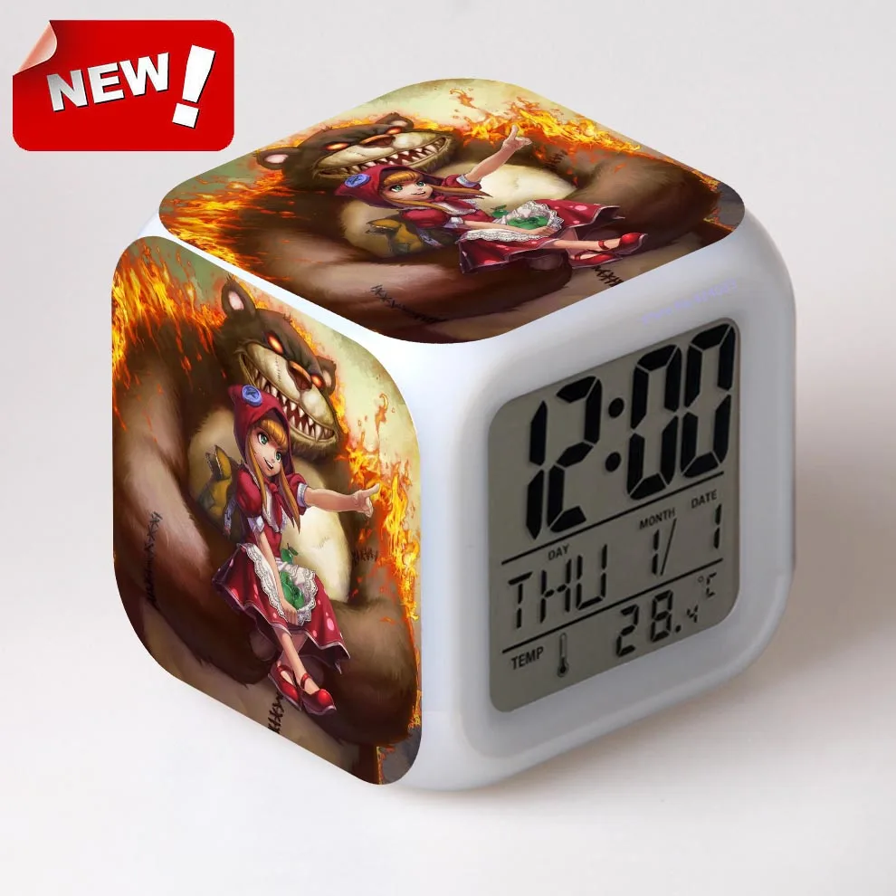 Светодиодный будильник с календарем и температурой Настольные Цифровые часы