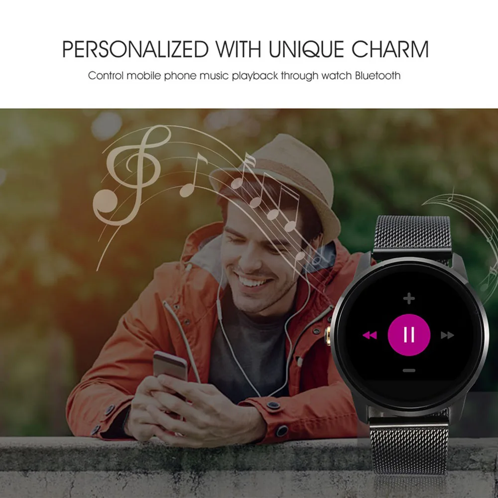 F1 Bluetooth Smart часы MTK2502 Поддержка сердечного ритма удалить HD Камера Siri голосовой