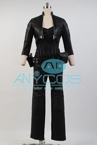 Костюм для косплея Зеленая Стрела черная куртка и перчатки из искусственной кожи