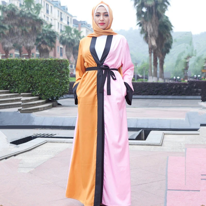 Женское платье-кардиган, Абая, яркое, цветное кимоно