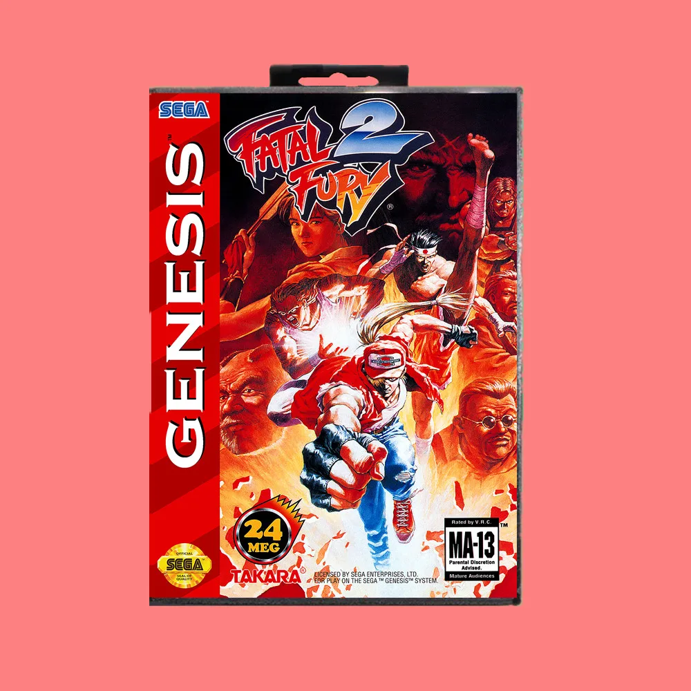 Fatal fury 2 16 бит MD игровая карта с розничной коробкой для Sega Genesis &amp Mega Drive |