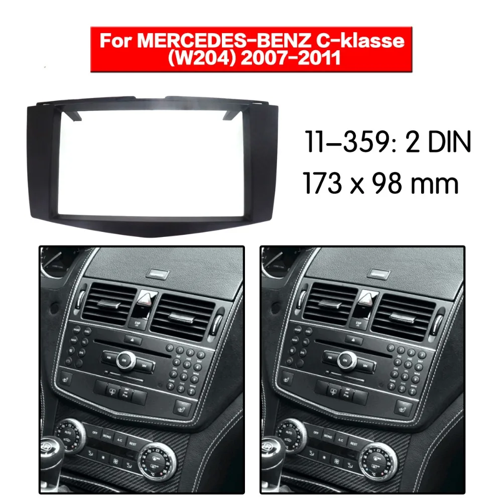 Doble Din радио фасции Для MERCEDES BENZ C klasse (W204) стерео аудио панель установка приборной