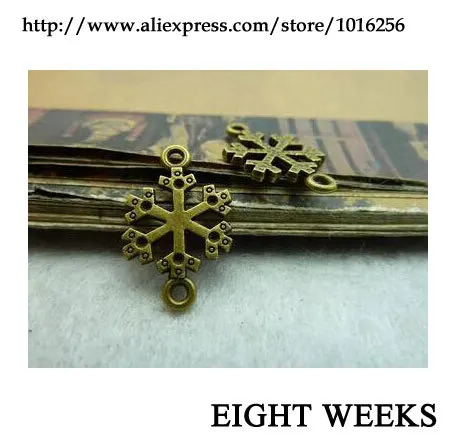 

Zinc alloy pendant jewelry accessories diy handmade material charms Snowflakes link 12 * 19 mm