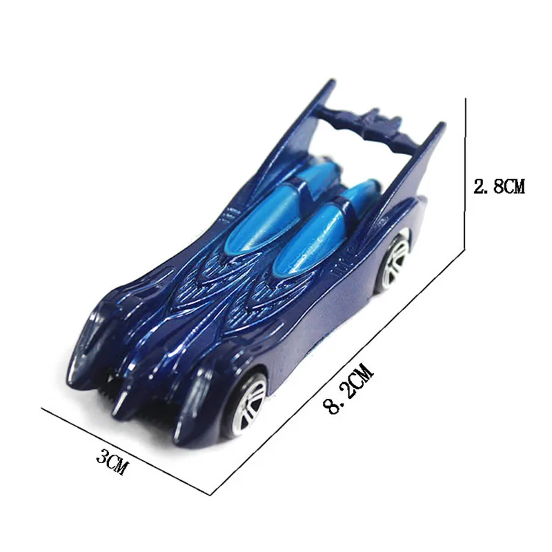 10 шт./компл. мини Бэтмобиль Металлические Diecast Автомобили 1: 64 Форсаж Бэтмен Темная