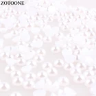 ZOTOONE белый без горячей фиксации Стразы украшения для ногтей Хрустальная аппликация из АБС-пластика с плоской спинкой жемчужные стразы Dor одежда E