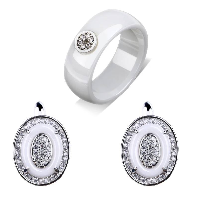 Форма яйца двойные круглые серьги кольца набор украшений для женщин из