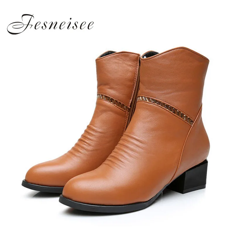 Женские ботинки из натуральной кожи в винтажном стиле ботильоны на квадратном