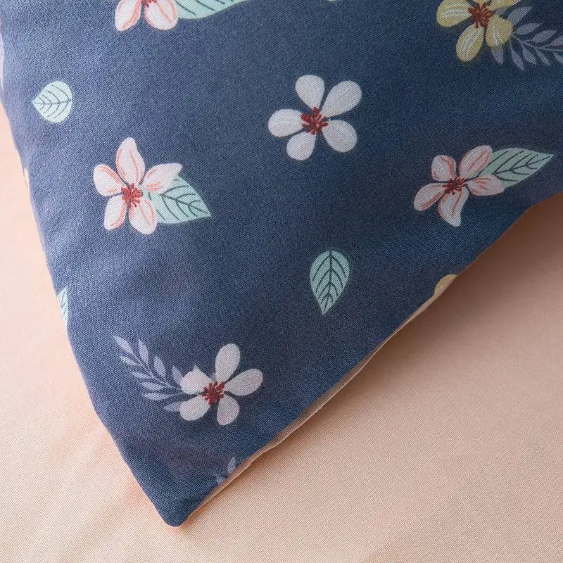 Liv-Esthete Flowers Bedding Set Double Queen King Size Bedspread Flat Sheet Pillowcase Bedclothes Pink Bed Linen Duvet Cover | Дом и сад