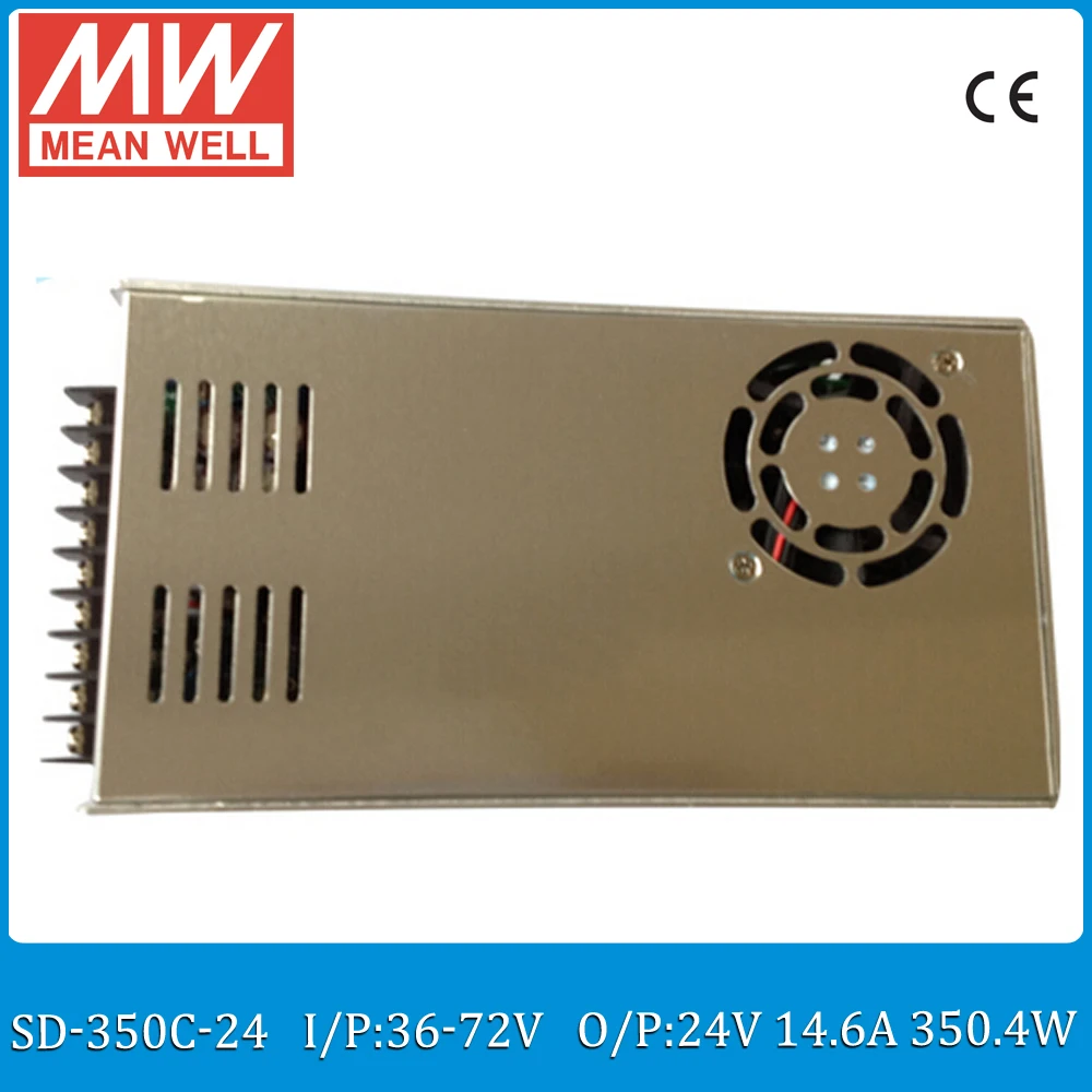 

Оригинал MEAN WELL SD-350C-24 одиночный выход 350 Вт 14.6A 24VDC вход 36 ~ 72VDC meanwell dc/dc преобразователь 24В