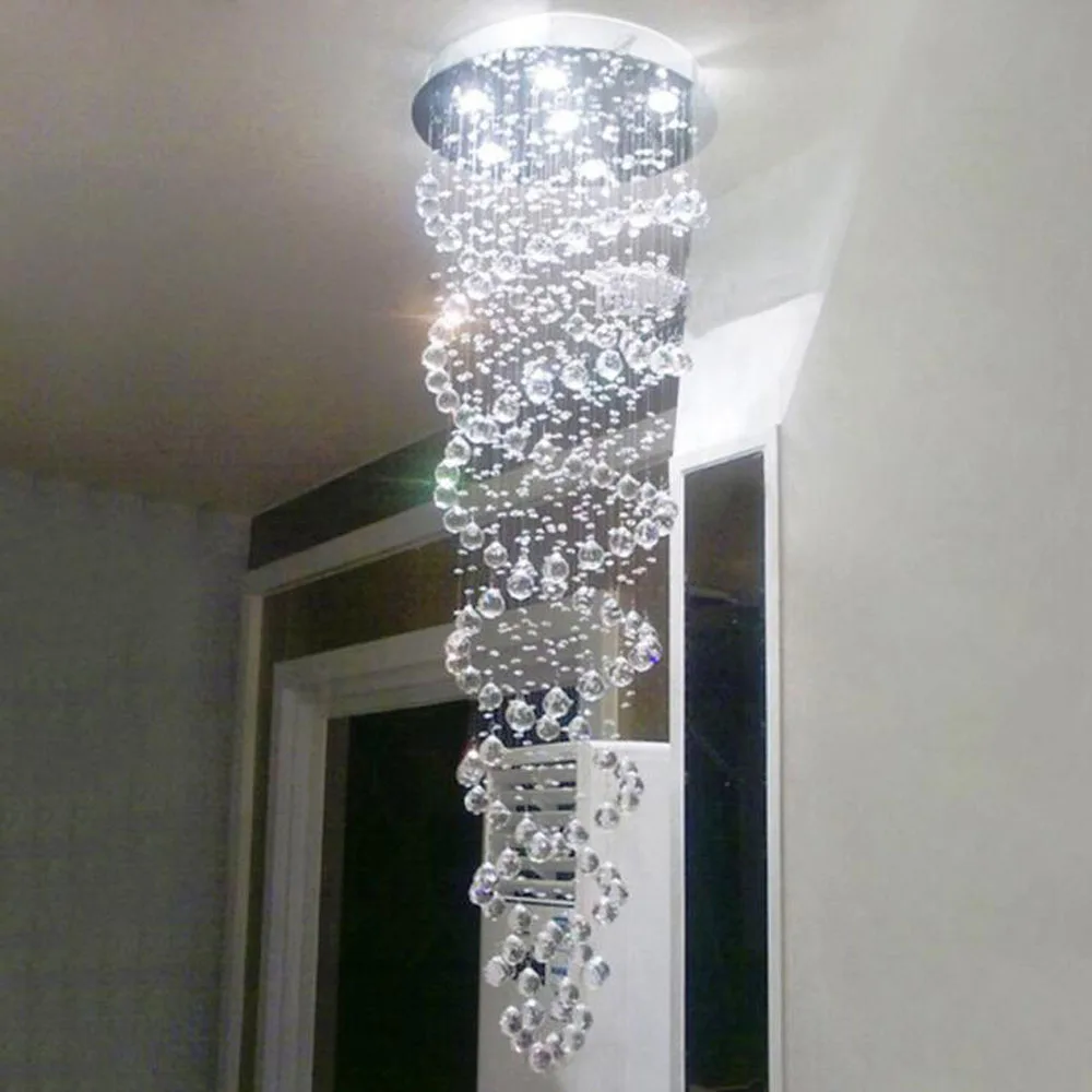 Подвесной хрустальный светильник Простой круговой двойной винтовой лестничный