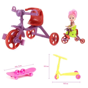 3 шт. для скутера Барби, автомобиля, велосипеда, велосипеда, мини-игрушка для Аксессуары для Барби Девочек, подарок на день рождения, аксессуары для кукол, подходит для Келли