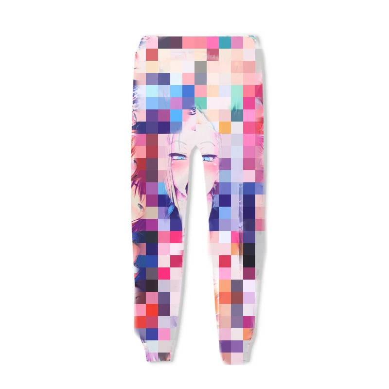 pants2 Лидер продаж, комплект из 2 предметов для мужчин и женщин, повседневные спортивные костюмы, 3D принт, Ahegao, манга, модные толстовки с капюшоном+ штаны, толстовка, спортивный костюм - Цвет: pants2