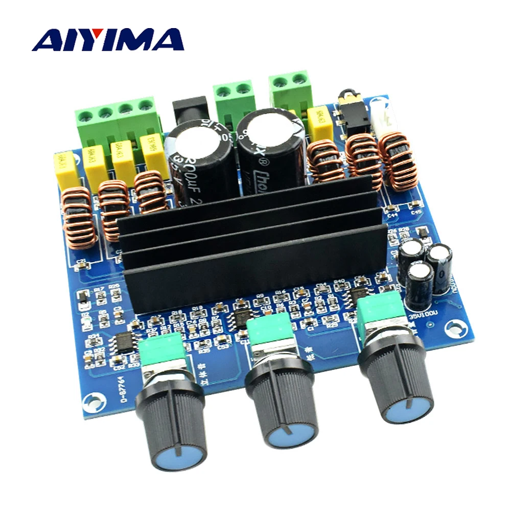 AIYIMA 2 1 Усилитель TPA3116D2 высокомощные Цифровые усилители аудиоплата сабвуфер