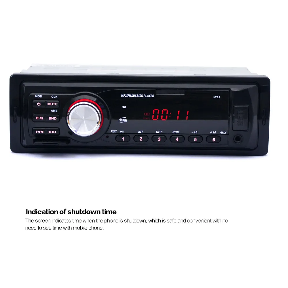 Автомобильный стерео аудио вход Aux FM приемник SD USB MP3 радио плеер 5 9|Портативные
