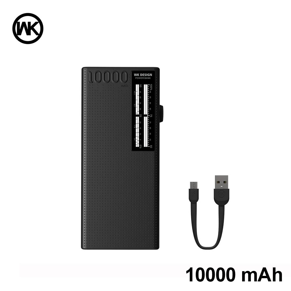 Золотой WK портативное зарядное устройство power Bank 20000mAh power bank 10000mAh аккумулятор 18650 для power Bank Xiaomi iPhone X XS Bateria Portatil - Цвет: Золотой