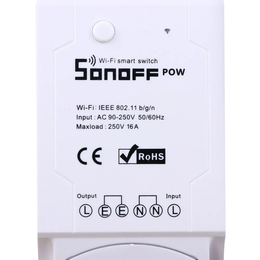 ITEAD Sonoff Pow WiFi беспроводной умный переключатель 16A с измерением энергопотребления