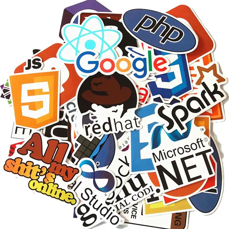 50 шт./лот интернет Java JS Php Html облачный Docker язык программирования биткоинов APP