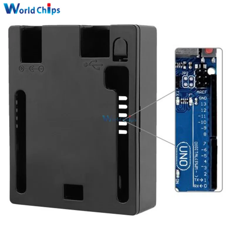 Черный прозрачный чехол из АБС пластика защитный для Arduino UNO R3 CH340 CH340G UN2 ONE|enclosure