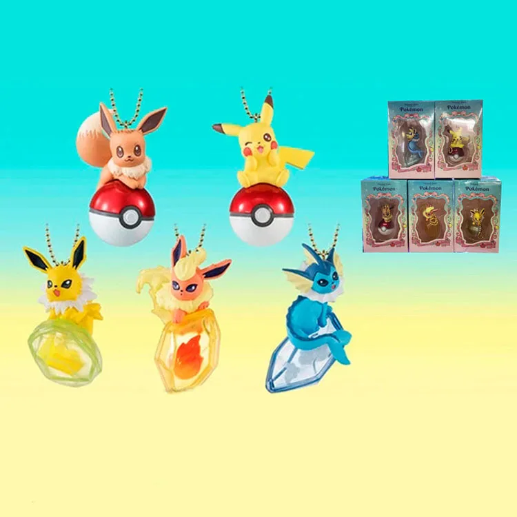 6 шт./компл. Pokemon Pikachu vaporion Flareon Jolteon Evee игрушка для детей|Игровые фигурки и