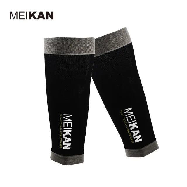 RCS1.0Black Бренд meikan, профессиональные компрессионные гетры для бега, рукава для голени, спортивное Защитное снаряжение для марафона, бега по пересеченной местности, велоспорта - Цвет: RCS1.0Black