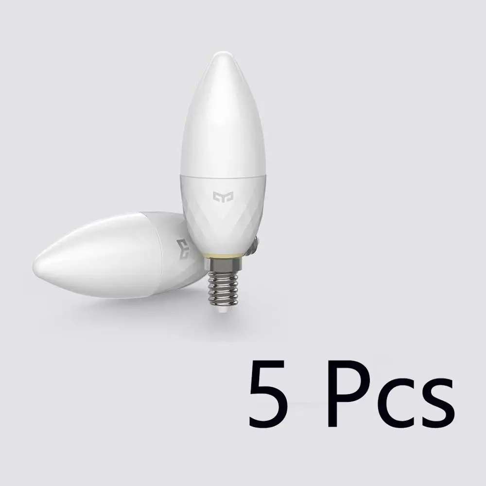 candle light 5pcs Xiao mi jia Yee светильник умный светильник источник набор Bluetooth сетка издание умный светильник лампа вниз светильник Точечный светильник работа с mi Home App - Цвет: candle light 5pcs