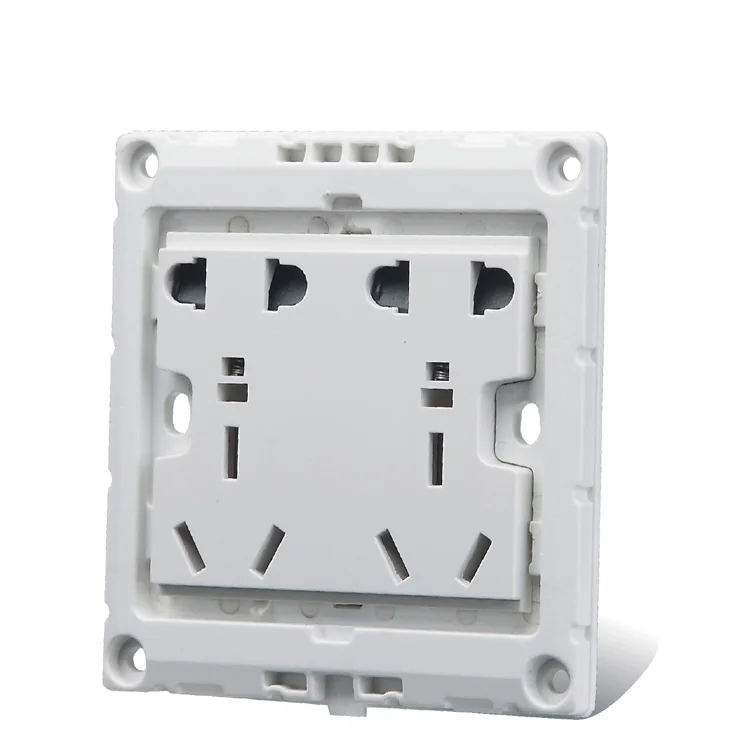 

Wall - Mounted Switchgear 86 Wood - Type Double Five - Hole Socket, PC 220V 10A