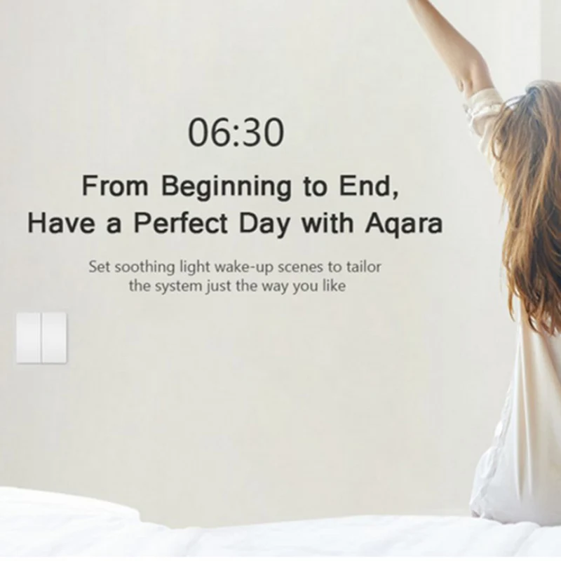 Aqara настенный выключатель света для дома ZigBee нейтральная версия с нулевым