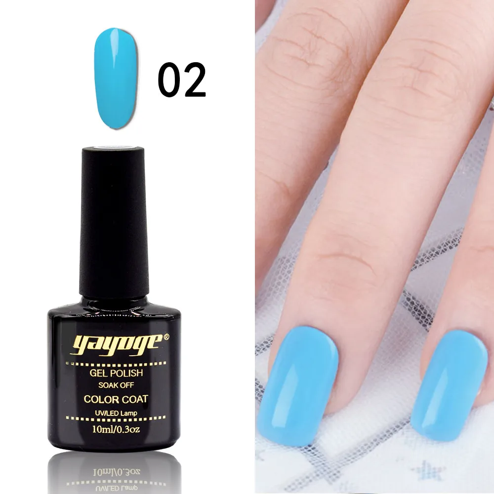 blue 2 YAYOGE Гель-лак для ногтей 10 мл/0,3 унций 122 цветов УФ-Гель-лак продукт безвкусный большой емкости стойкий гель для ногтей - Цвет: blue 2