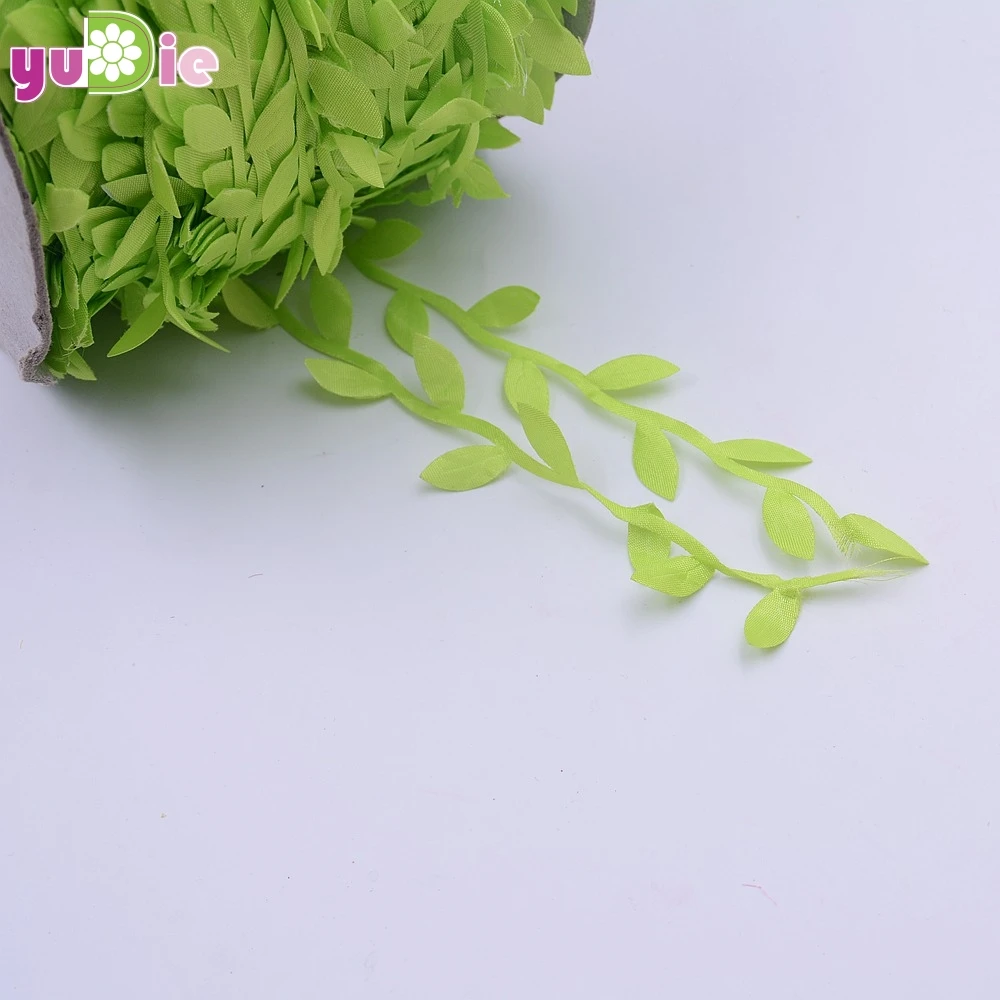 5 м этеры из шелка искусственные листья Teng праздничное свадебное украшение DIY поставки декоративный подарок wreath collage скрапбук Флорес - Цвет: Цвет: желтый