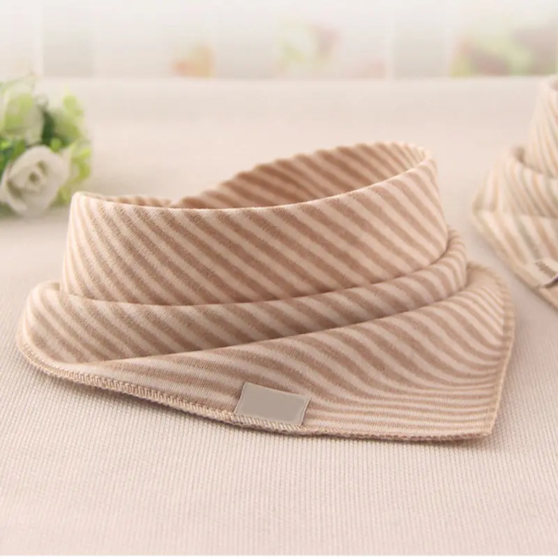 Нагрудники в полоску для маленьких девочек и мальчиков мягкие нагрудники