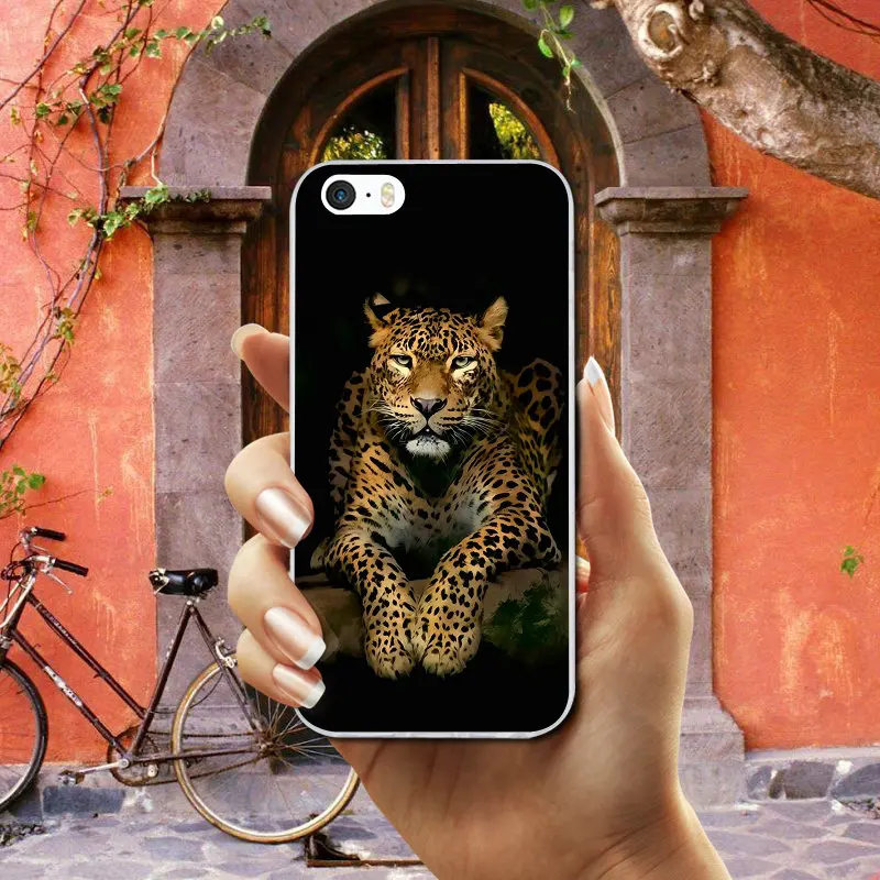 Мягкие ТПУ чехлы для мобильных телефонов iPhone 8 7 6 6S Plus X XR XS Max 10 5 5S SE 5C 4 4S Coque сумки с животным бенгальским