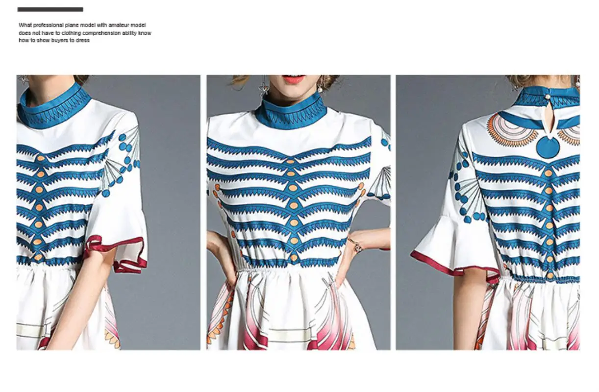 Retro Flower Print Midi Summer Dress Vestidos Playa Verano 2018 Women Party Kawaii Casuales De Mujer | Женская одежда