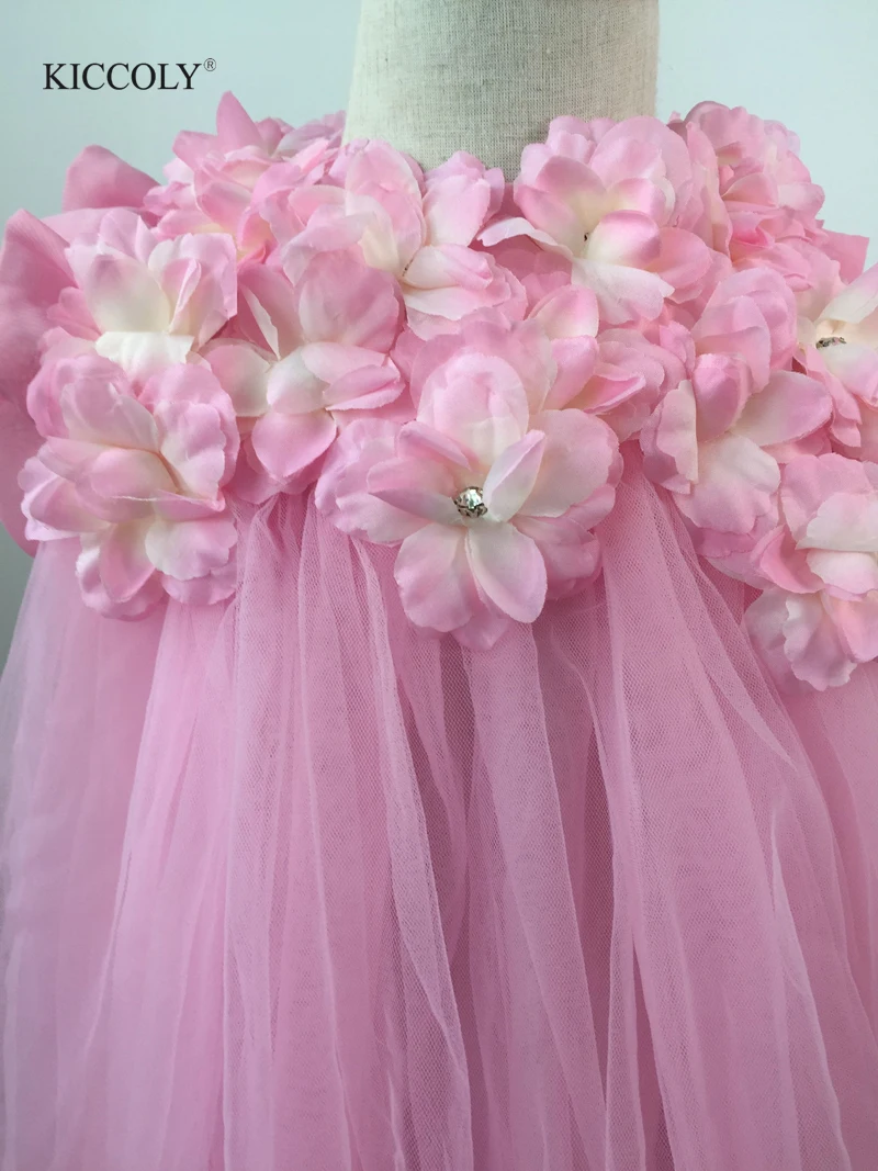 2017 новые детские Свадебные платья для девочек 3d стереоскопическая аппликация