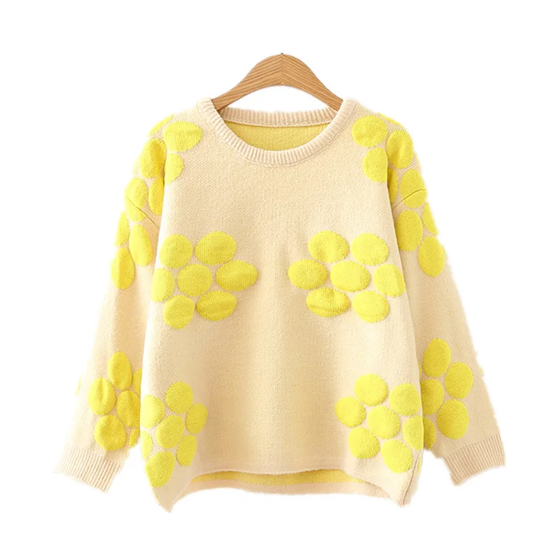Spring 2019 new sweater lovely girl with loose bottom knitted student blouse | Женская одежда