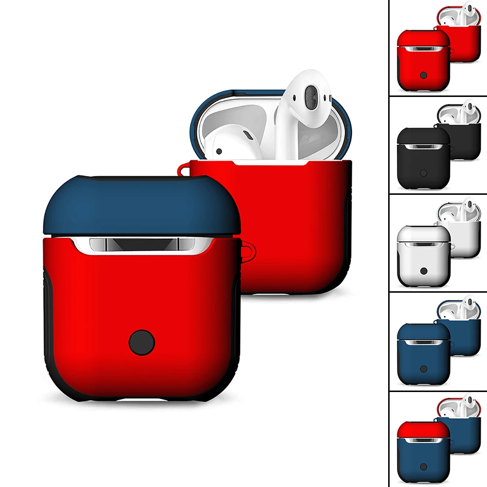 Ударопрочный чехол для Apple AirPods защитный силиконовый зарядное устройство