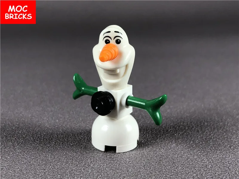Одиночная DIY мультяшная фигурка Олаф снеговик образовательный строительный блок кирпичи детские игрушки для детей куклы рождественские подарки