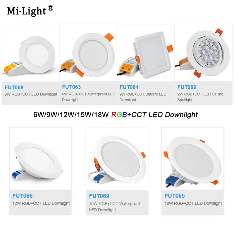 Miboxer 6 Вт/9 Вт/12 Вт/15 Вт/18 Вт RGB + CCT светодиодный потолочный светильник с