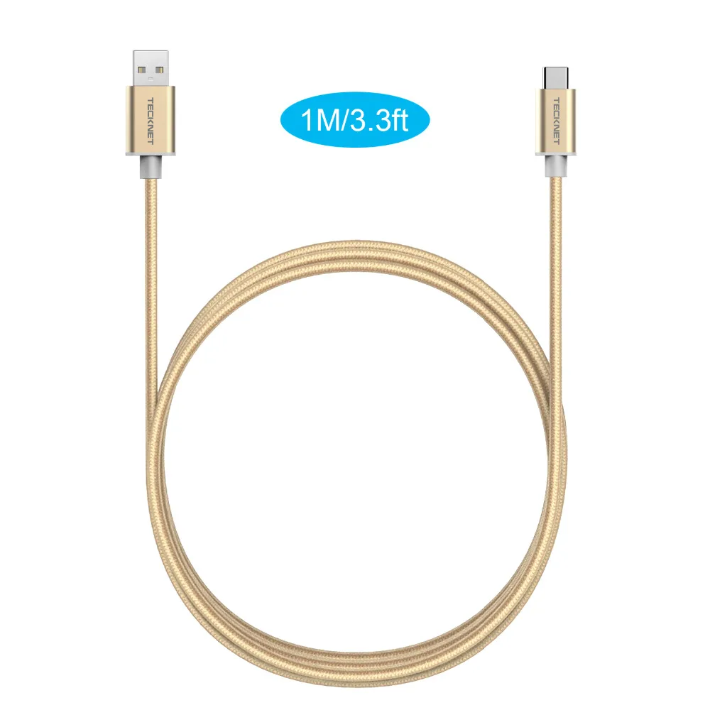 TeckNet 1 м/3 3 фута USB 0 type C кабель для зарядки зарядного устройства нейлоновый Плетеный с синхронной передачей
